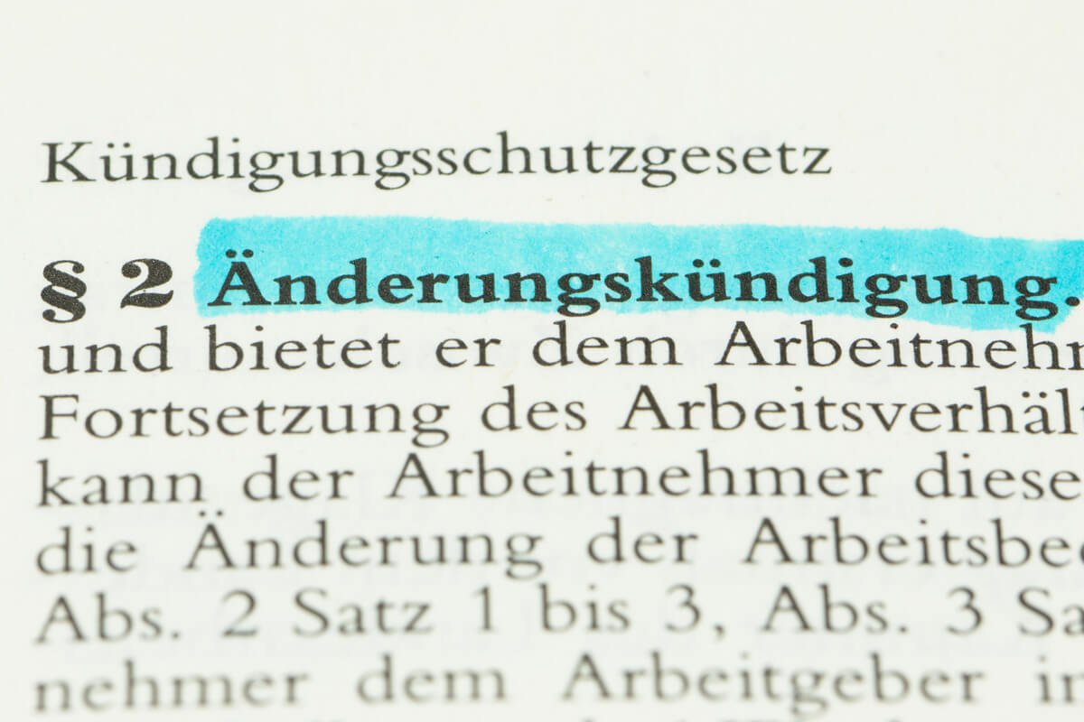 Änderungskündigung